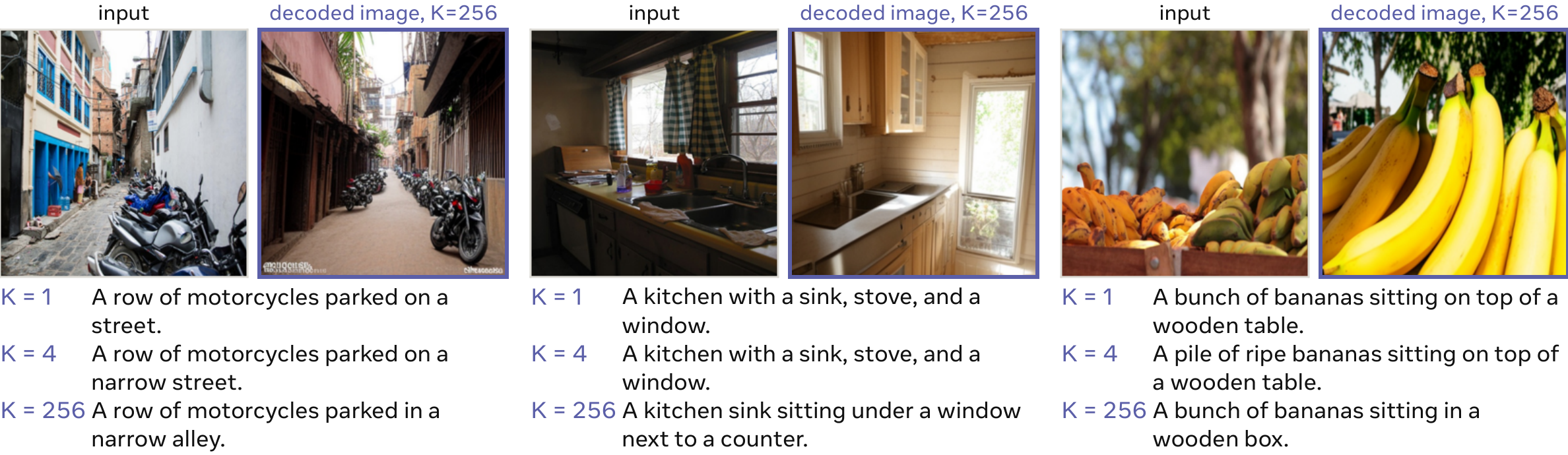Image captioning examples across flexible prefix lengths.